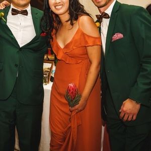 Sienna/burnt orange bridesmaid wrap dress sz 4